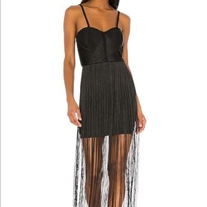 Fringe mini/maxi dress